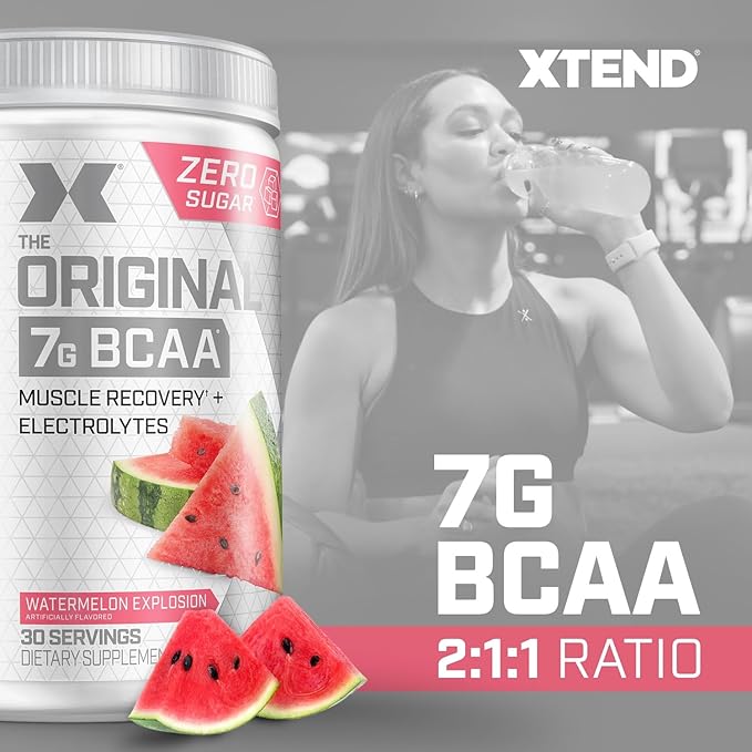 Xtend XTEND Original BCAA Powder 7g BCAA and 2.5g L-Glutamine, Sugar Free Post Workout Muscle Recovery Drink with Amino Acids for Men & Women, 30 Servings