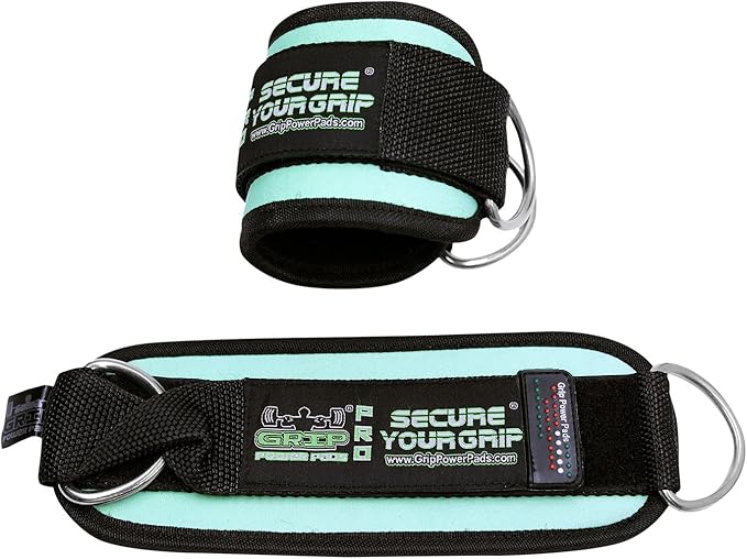 Ankle Straps for Cable Machines Double D-Ring Gym Adjustable Neoprene Premium Cuffs to Enhance Legs Abs & Glutes Kickbacks Workouts Leg Curls Extensions Booty Hip Abductors Exercise for Men & Women