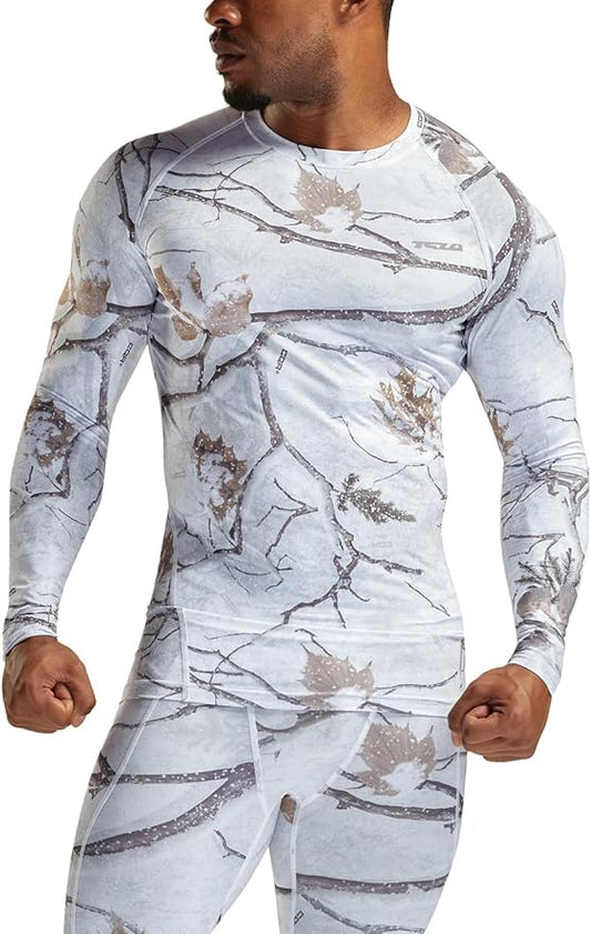 TSLA Men's UPF 50+ Compression Shirts, Cool Dry Long Sleeve Athletic Tops, Sports Baselayer Workout Shirt