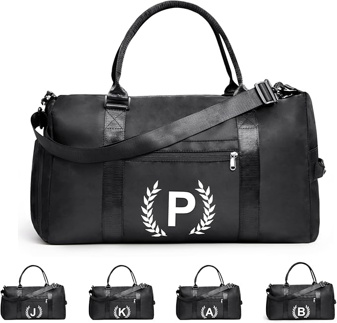 Gym Bag for Women & Men, Fitness Workout Sports Travel Duffle Bag with Wet Pocket & Shoes Compartment, Great Present for Gym Lovers