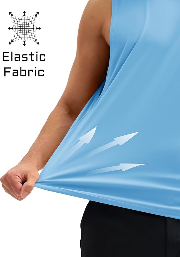 MAGCOMSEN Mens Workout Tank Tops Undershirt Cotton Muscle Athletic Sleeveless Shirts for Gym