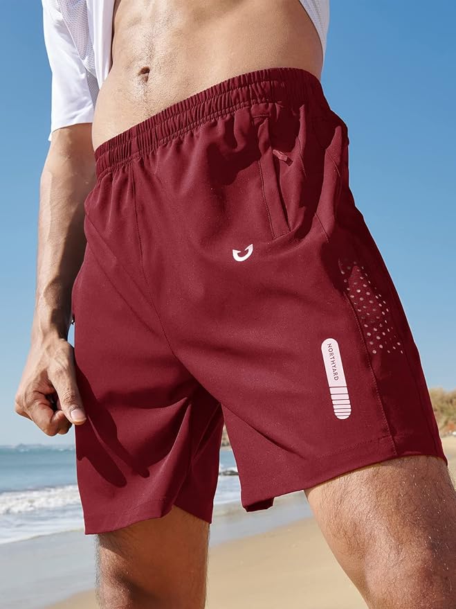 NORTHYARD Men's Athletic Running Shorts Quick Dry Workout Shorts 7"/ 5"/ 9" Lightweight Sports Gym Basketball Tennis Hiking