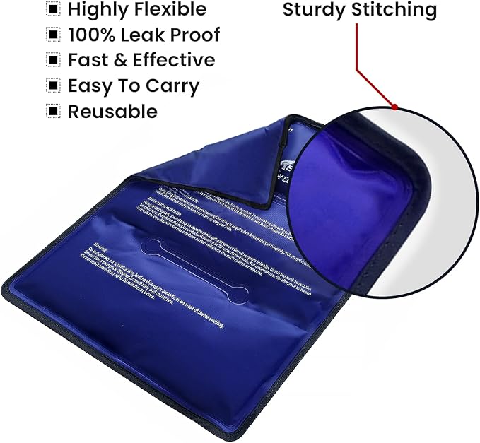Medvice Ice Pack for Injuries Reusable - for Hip, Shoulder, Knee, Back - Hot & Cold Compress for Pain, Swelling, Bruises, Surgery - Large - 11.5"x14.25"