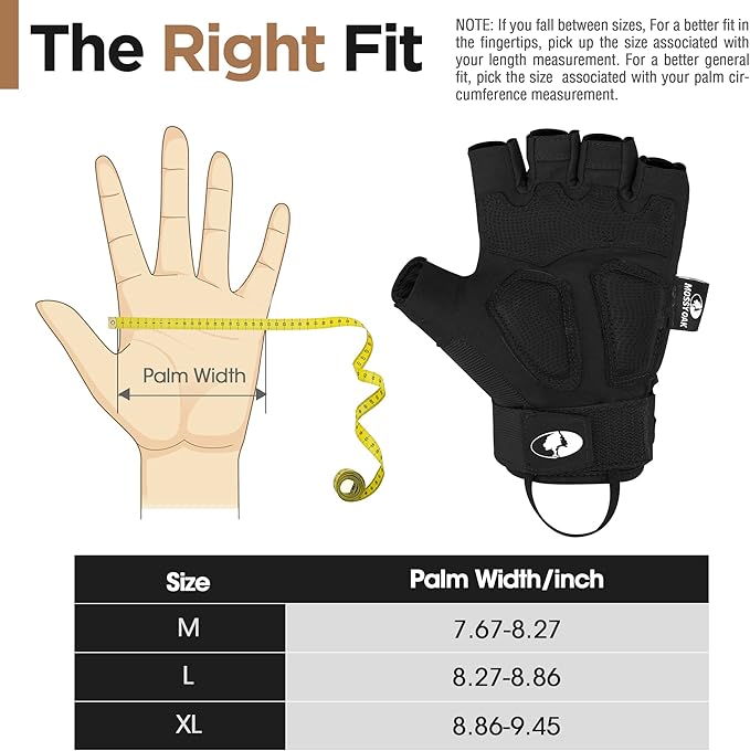 Mossy Oak Fingerless Tactical Gloves for Men and Women- Motorcycle Gloves for Tactical Shooting, Hunting, Cycling and Hiking