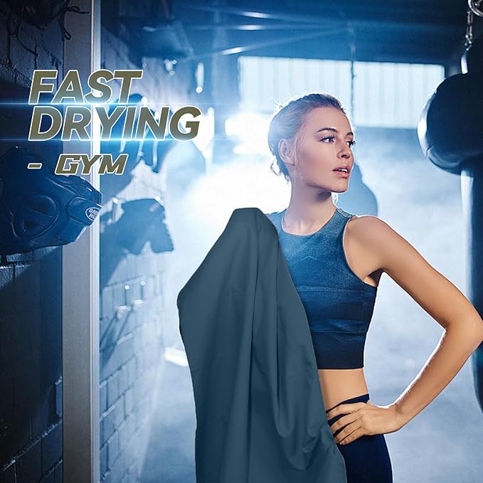 Microfiber Beach Towel-Perfect for Travel, Sports, Camping, Swimming, Yoga, Gym- Quick Dry, Sand Free, Compact, Lightweight, Absorbent (Navy Blue,Large(160x90cm, 63x35”))