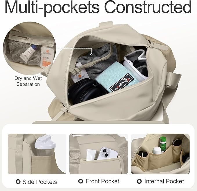 Small Gym Bag 14 inch for Women & Men Mini Gym Duffel Bag with Wet Compartment Waterproof Travel Duffle Bag for Sports Workout Dance