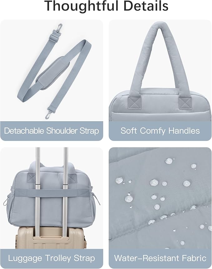 oscaurt Gym Bag for Women Lightweight Duffle Bag for Travel with Toiletry Pouch Water Resistant Carry On Weekender Overnight Duffel