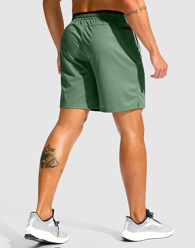G Gradual Men's Running Athletic Shorts with Zipper Pocket 5"/ 7" Lightweight Quick Dry Gym Workout Shorts for Tennis Active