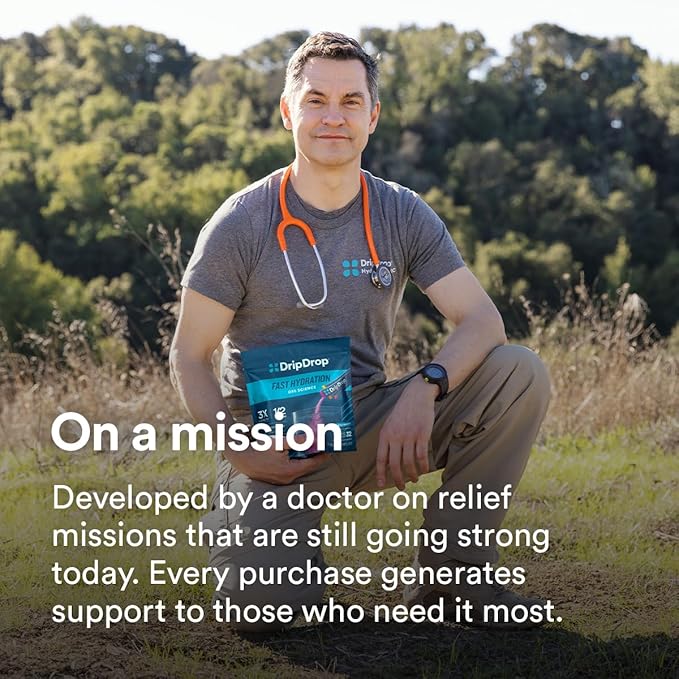 DripDrop Sugar Free Hydration Packets - Zero Cherry Limeade - Single Serve Electrolytes Powder Drink Mix - Non-GMO, Gluten Free, Vegan - 32 Sticks