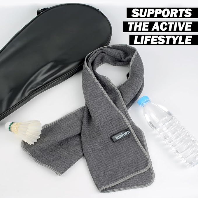 KinHwa Gym Towels - Absorbent Wicking Workout Towels, Quick Dry & Compact, Ideal for Yoga, Fitness, Treadmill or Indoor Bike
