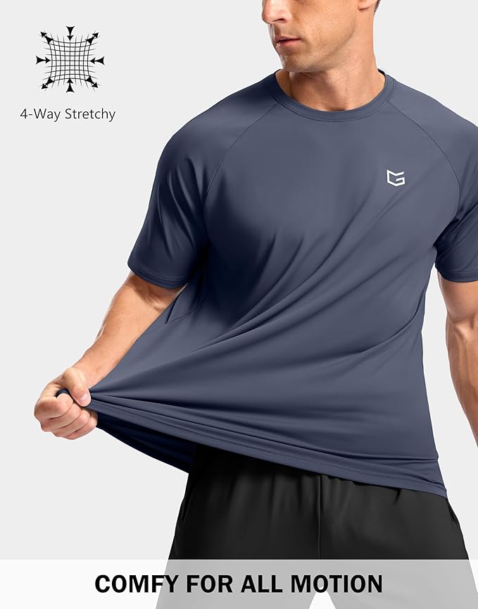 G Gradual Men's Workout Athletic T-Shirts Moisture Wicking Cooling Running Shirts Short Sleeve Performance Tee for Gym Tennis