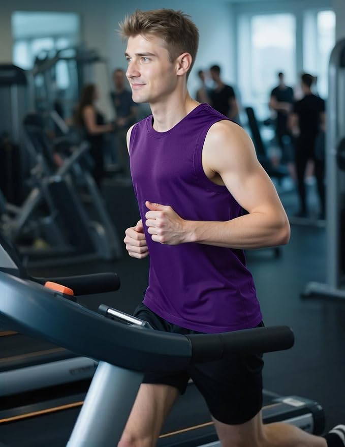 MIER Men's Workout Tank Tops UPF 50+ Swim Shirts Quick Dry Running Sleeveless UV Protection Muscle Tees
