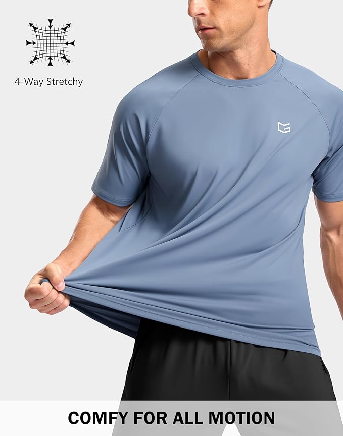 G Gradual Men's Workout Athletic T-Shirts Moisture Wicking Cooling Running Shirts Short Sleeve Performance Tee for Gym Tennis