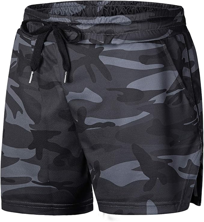 FLYFIREFLY Men's Gym Workout Shorts Running Lightweight Athletic Short Pants Bodybuilding Training