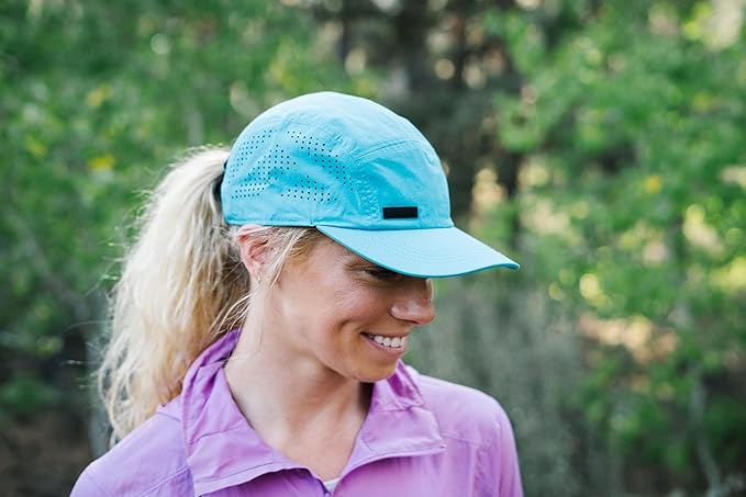 Tillak Vista Hat, Lightweight Nylon 5 Panel Cap with Snap Closure and Laser-Cut Ventilation