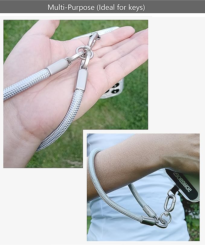 Premium Phone Lanyard for iPhone&Android-Stylish Unisex Wrist Strap with Alloy Metal Hook&Reinforced Polyester-R14