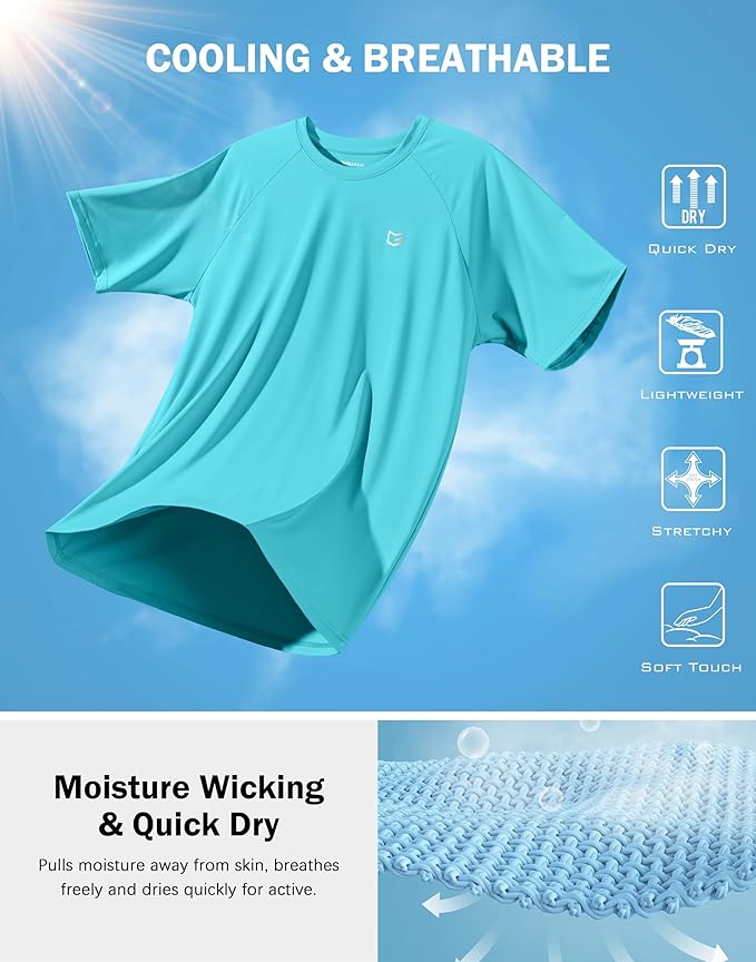 G Gradual Men's Workout Athletic T-Shirts Moisture Wicking Cooling Running Shirts Short Sleeve Performance Tee for Gym Tennis