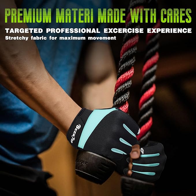 Seektop Workout Gloves for Men and Women, Weight Lifting Gloves with Full Protection, Excellent Grip, Gym, Breathable Exercise Gloves for Weightlifting, Fitness, Training