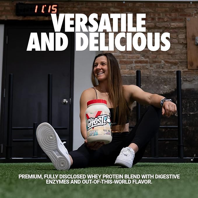 GHOST Whey Protein Powder, Fruity Cereal Milk - 2LB, 25G of Protein - Whey Protein Blend - ­Post Workout Fitness & Nutrition Shakes, Smoothies, Baking & Cooking - Soy & Gluten-Free