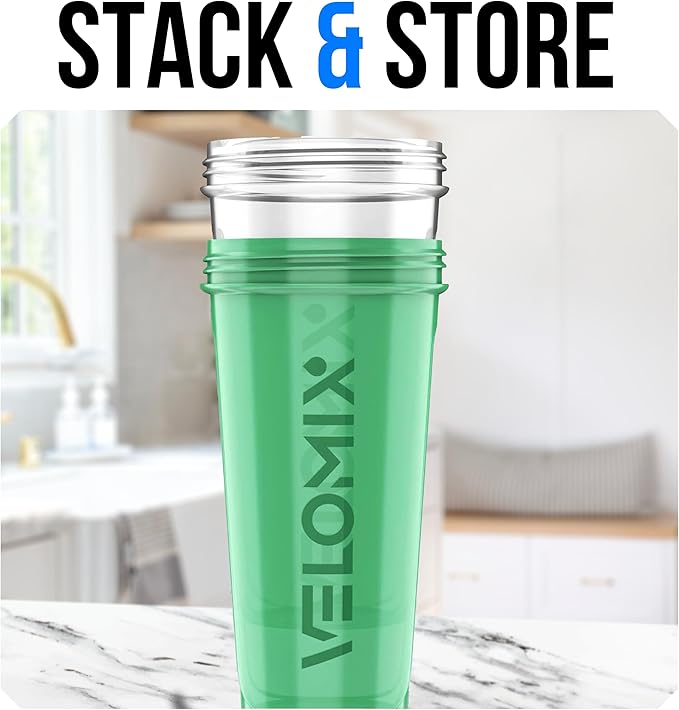 VELOMIX -2 Pack- 28 oz Protein Shaker Bottles for Protein Mixes - 2x Wire Whisk | Leak Proof Shaker Cups for Protein Shakes | Protein Shaker Bottle | Shakers for Protein mix-Turquoise&Transparent