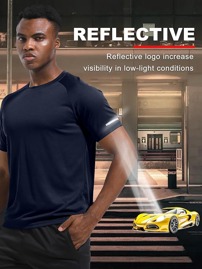 Holure Men's Mesh Quick-Dry Short Sleeve Workout T-Shirt