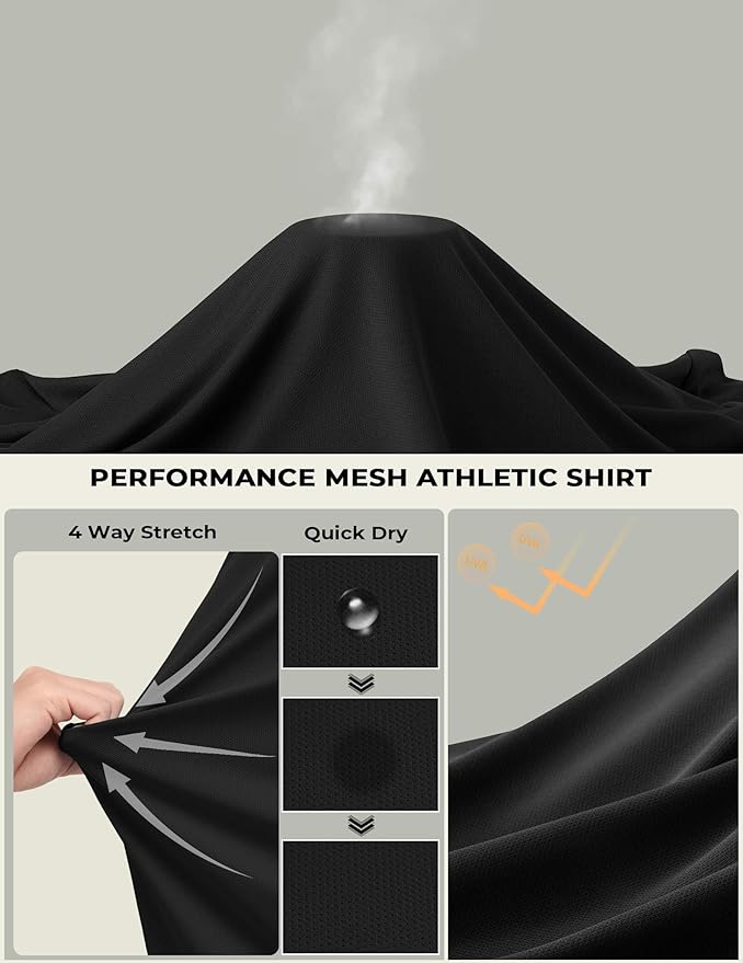 COOFANDY Long Sleeve Shirts for Men Moisture Wicking Activewear T-Shirts Workout Running Shirts