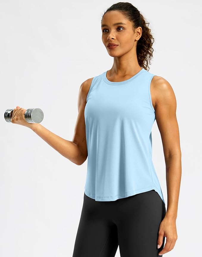 G Gradual Workout Tank Top for Women Sleeveless Athletic Yoga Tops High Neck Quick Dry Running Tennis Sports Shirts for Women