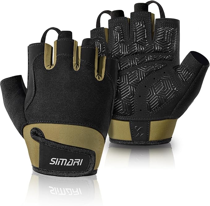SIMARI Breathable Workout Gloves for Men & Women, Weight Lifting Gloves with Padded, Grip, Full Palm Protection, Gift for Gym Exercise, Cycling, Weightlifting Training, Fitness, Black, Pink, Size