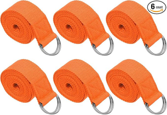 PATIKIL Yoga Strap for Stretching Cotton Yoga Belt with Adjustable Metal D-Ring Buckle Stretch Bands for Fitness Pilates