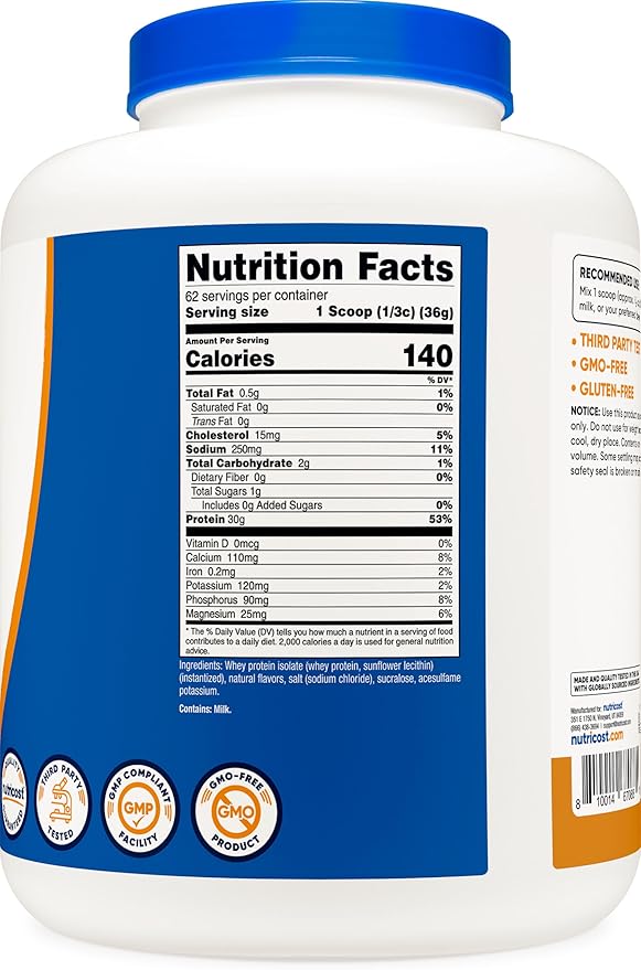 Nutricost Whey Protein Isolate (Salted Caramel, 5LBS)