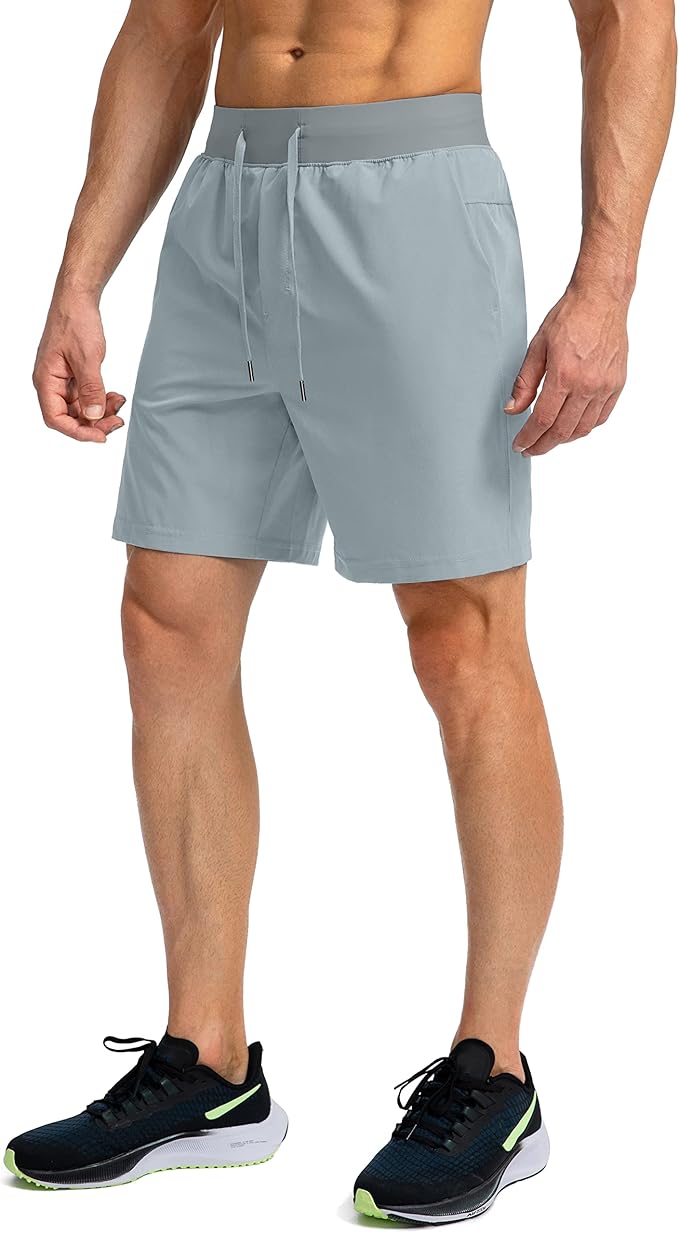 Men's Running Shorts with Zipper Pockets 9 Inch/ 7 Inch / 5 Inch Lightweight Quick Dry Gym Workout Athletic Shorts for Men