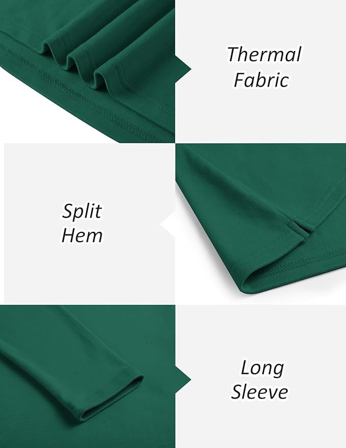 COOFANDY Mens Mock Turtleneck Long Sleeve Shirts Basic Thermal Turtle Neck Undershirt Lightweight Pullover Sweaters Top