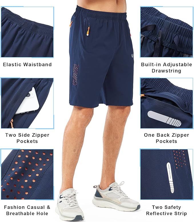 NORTHYARD Men's Athletic Running Shorts Quick Dry Workout Shorts 7"/ 5"/ 9" Lightweight Sports Gym Basketball Tennis Hiking