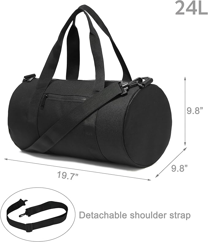 Small Gym Bag Duffel Bag for Women Men Fitness Sports Bag Workout Adjustable Detachable Shoulder Strap Lightweight Carry on Travel Duffle Bag