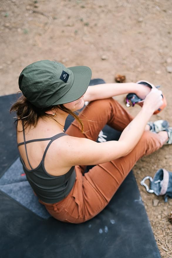 Tillak Wallowa Camp Hat, Lightweight Nylon 5 Panel Cap with Snap Closure