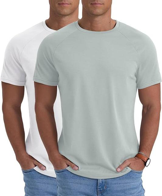 Askdeer Men's T-Shirt Short Sleeve Quick Dry Shirts Lightweight Workout Athletic Tees for Running, Beach, Hiking