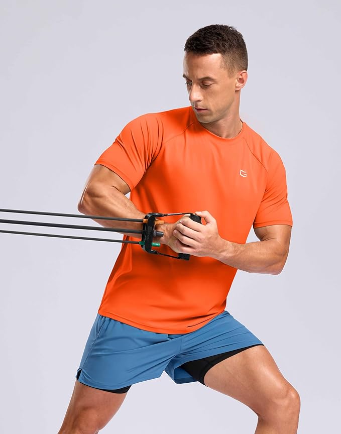 G Gradual Men's Workout Athletic T-Shirts Moisture Wicking Cooling Running Shirts Short Sleeve Performance Tee for Gym Tennis