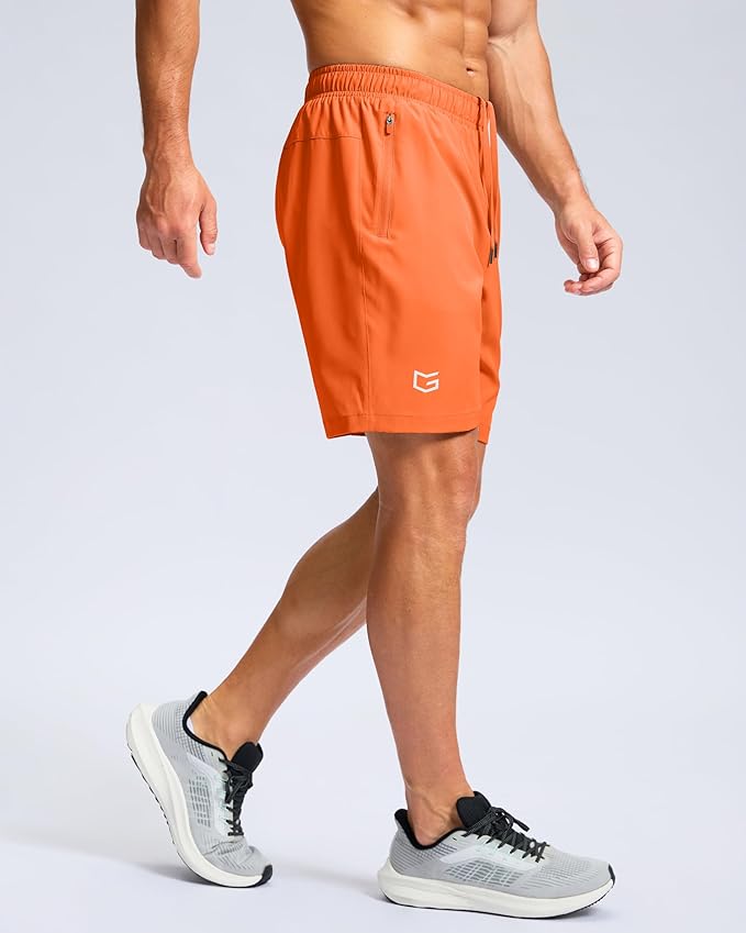 G Gradual Men's Athletic Running Shorts with Zipper Pockets Quick Dry 7"/ 5"/ 9" Workout Gym Shorts for Basketball Hiking