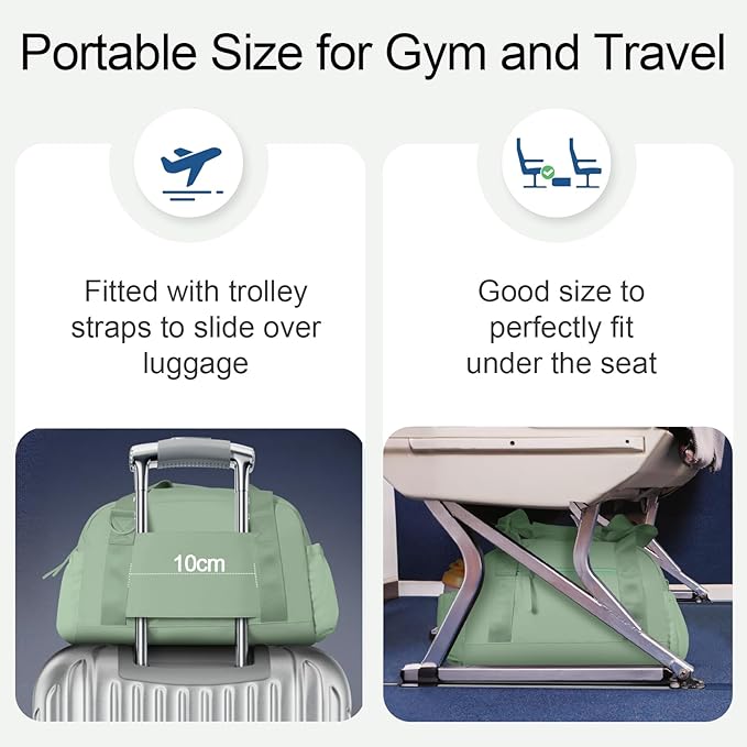 Small Gym Bag 14 inch for Women & Men Mini Gym Duffel Bag with Wet Compartment Waterproof Travel Duffle Bag for Sports Workout Dance