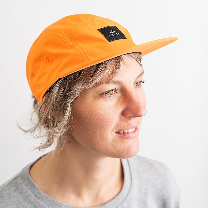 Tillak Wallowa Camp Hat, Lightweight Nylon 5 Panel Cap with Snap Closure