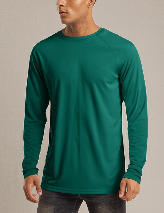 MAGCOMSEN Men's Long Sleeve Shirts UPF 50+ UV Sun Protection Athletic Shirts for Hiking Running Workout Rash Guard