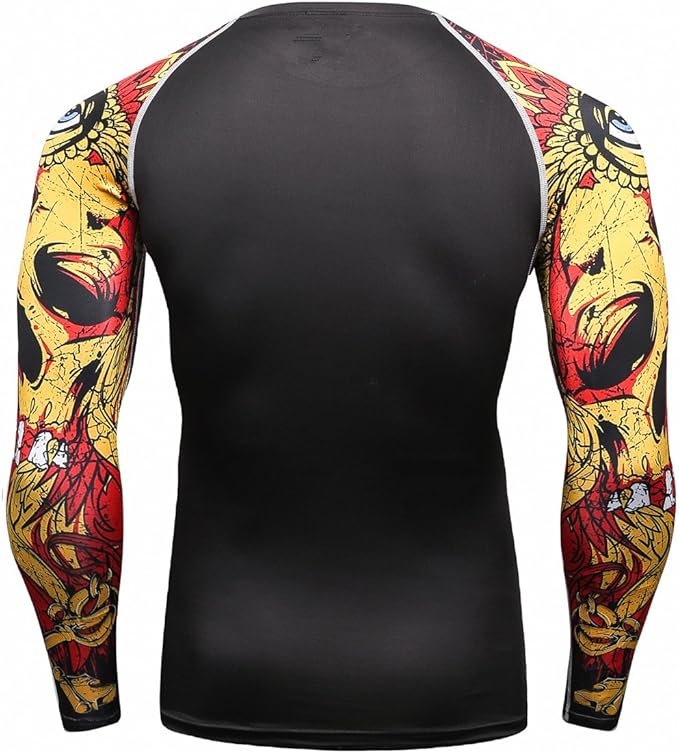 Men's Soft Slim Long Sleeve Dry-Fit Compression Gym Trainning Shirt
