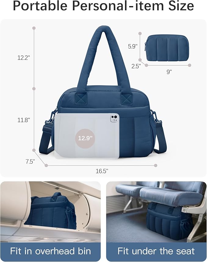 oscaurt Gym Bag for Women Lightweight Duffle Bag for Travel with Toiletry Pouch Water Resistant Carry On Weekender Overnight Duffel