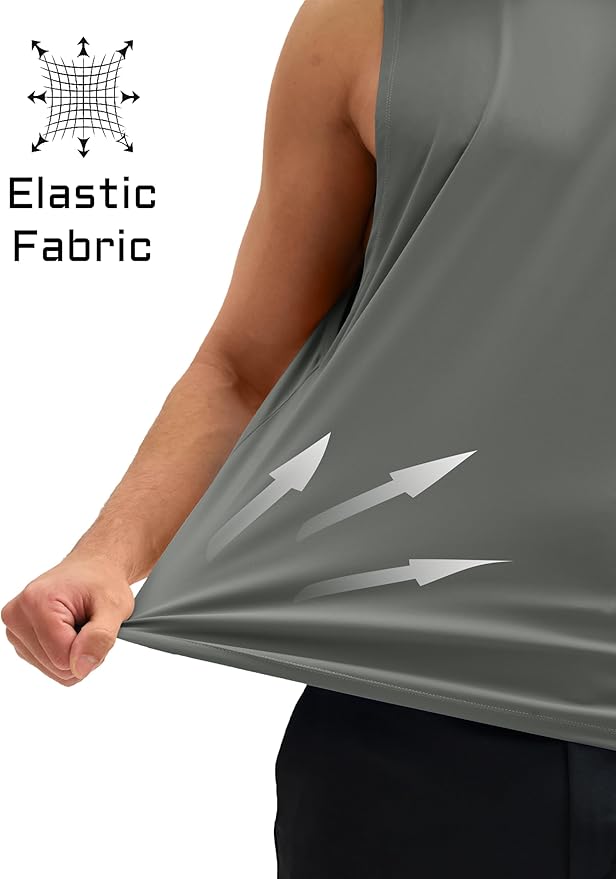 MAGCOMSEN Mens Workout Tank Tops Undershirt Cotton Muscle Athletic Sleeveless Shirts for Gym