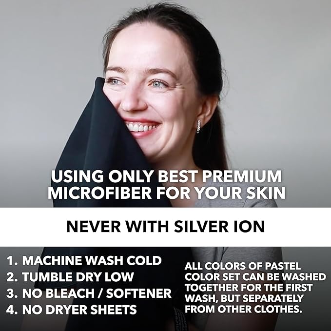 Microfiber Workout Towels - Quick Dry, Highly Absorbing, Odor-Free, for Women & Men - Gym Sweat Sports Towel for Hot Yoga, Tennis, Running, Exercise, Working Out, Camping, Set of 5 Pastel