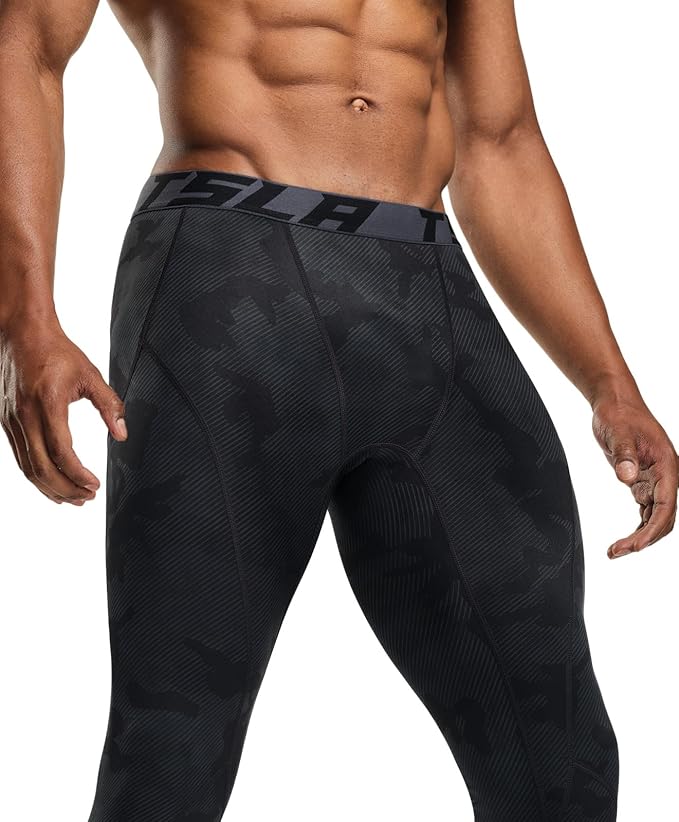 TSLA Men's Thermal Compression Pants, Athletic Sports Leggings & Running Tights, Wintergear Base Layer Bottoms