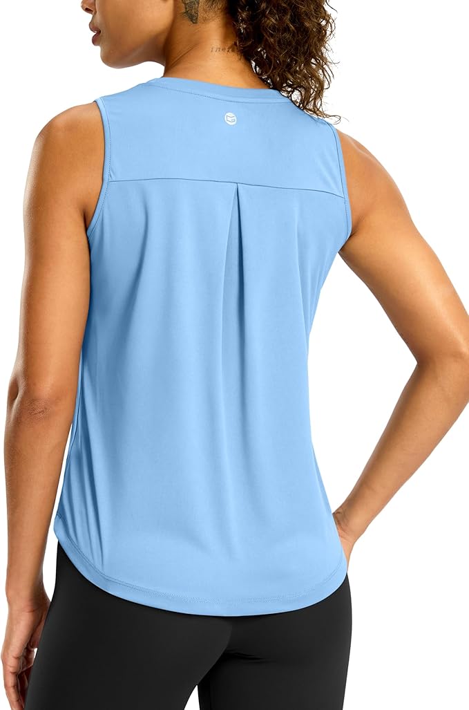 G Gradual Workout Tank Top for Women Sleeveless Athletic Yoga Tops High Neck Quick Dry Running Tennis Sports Shirts for Women