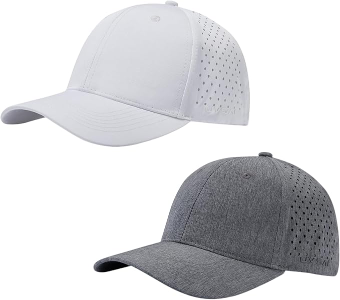 UPF 50+ Performance Water Resistant Baseball Cap Lightweight Breathable Hat Golf Running Boat Hiking for Men Women