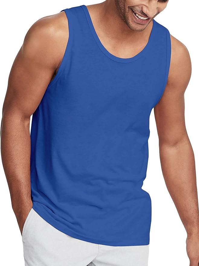 Hat and Beyond Mens Tank Top Soft Performance Boxing Gym Shirts Plain Muscle Tee