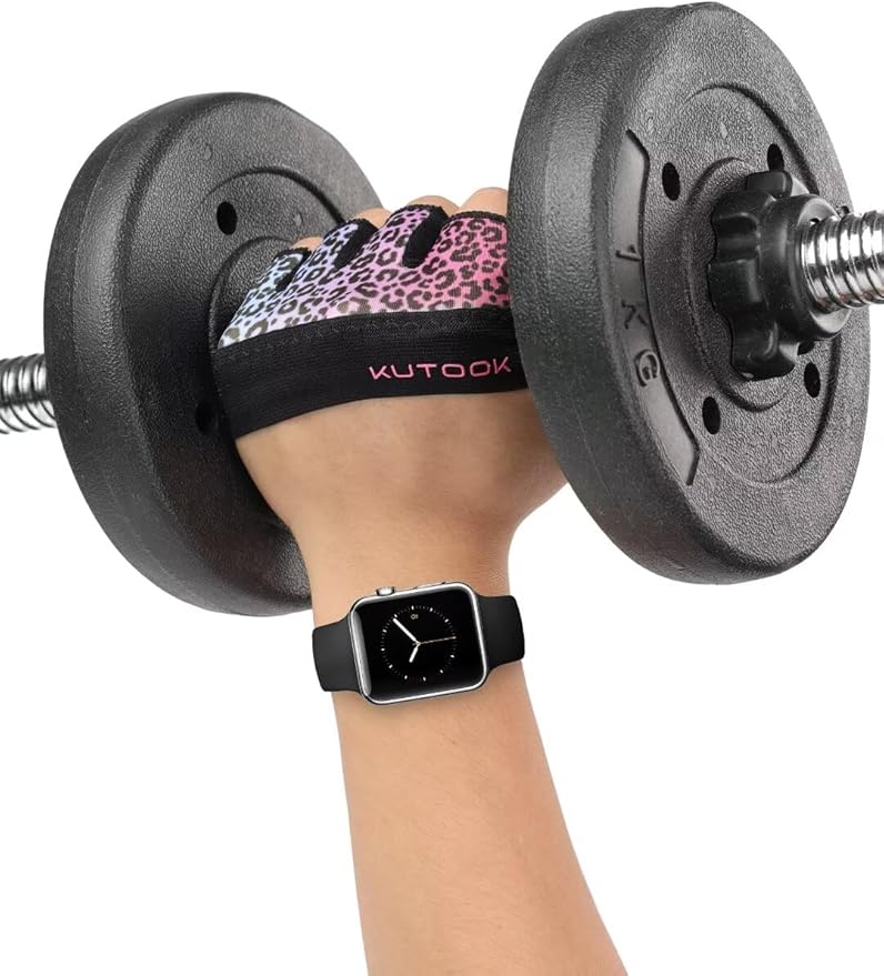 KUTOOK Weight Lifting Workout Gloves for Men/Women, 3mm XRD Padding Grip Gym Gloves, Breathable Partial Gloves for Calluses, Weightlifting Gloves for Exercise, Kettlebell, Pull-Ups, Cross Training